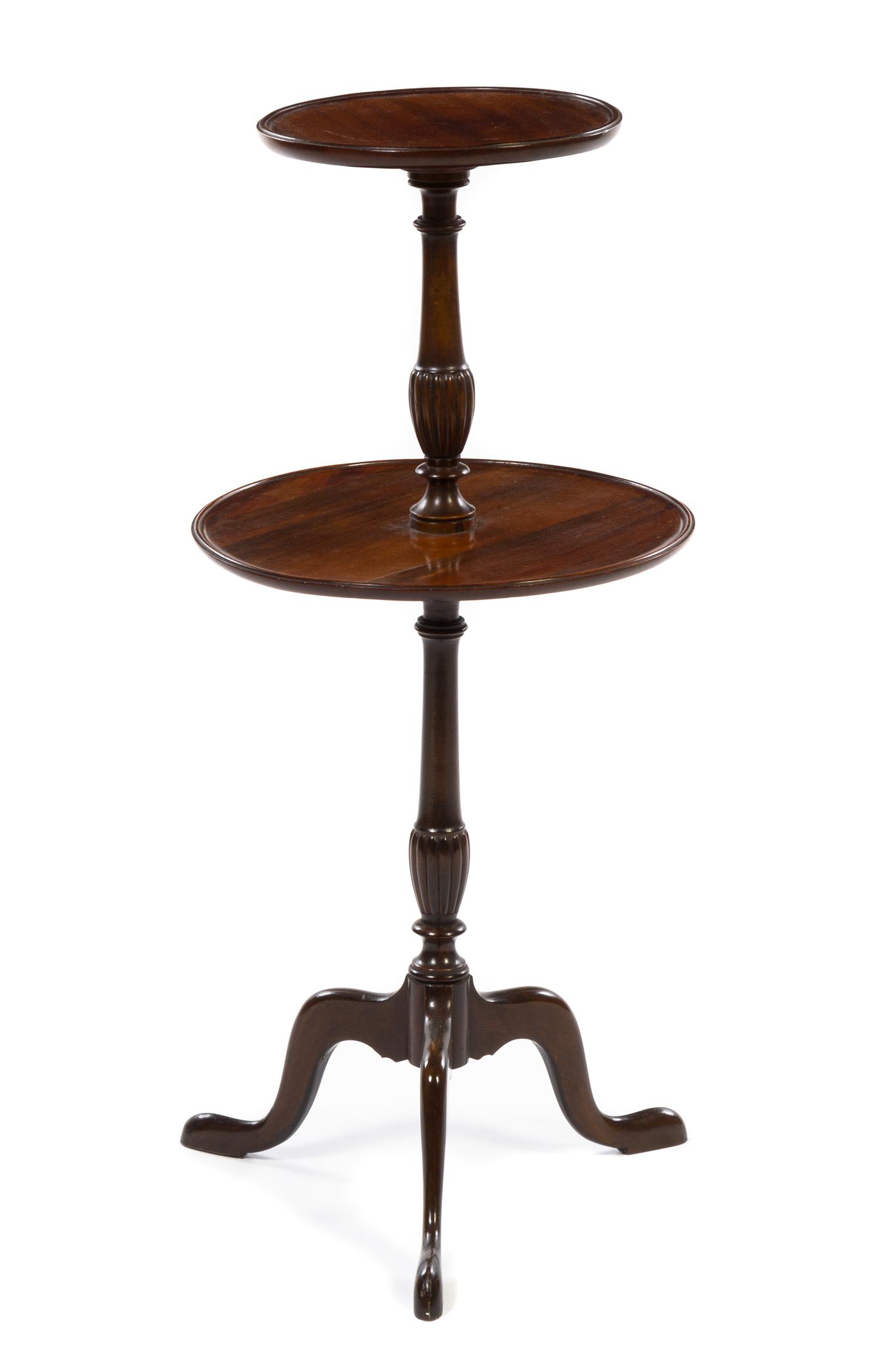 A Georgian Style Dumbwaiter Height 33 1/4 inches.