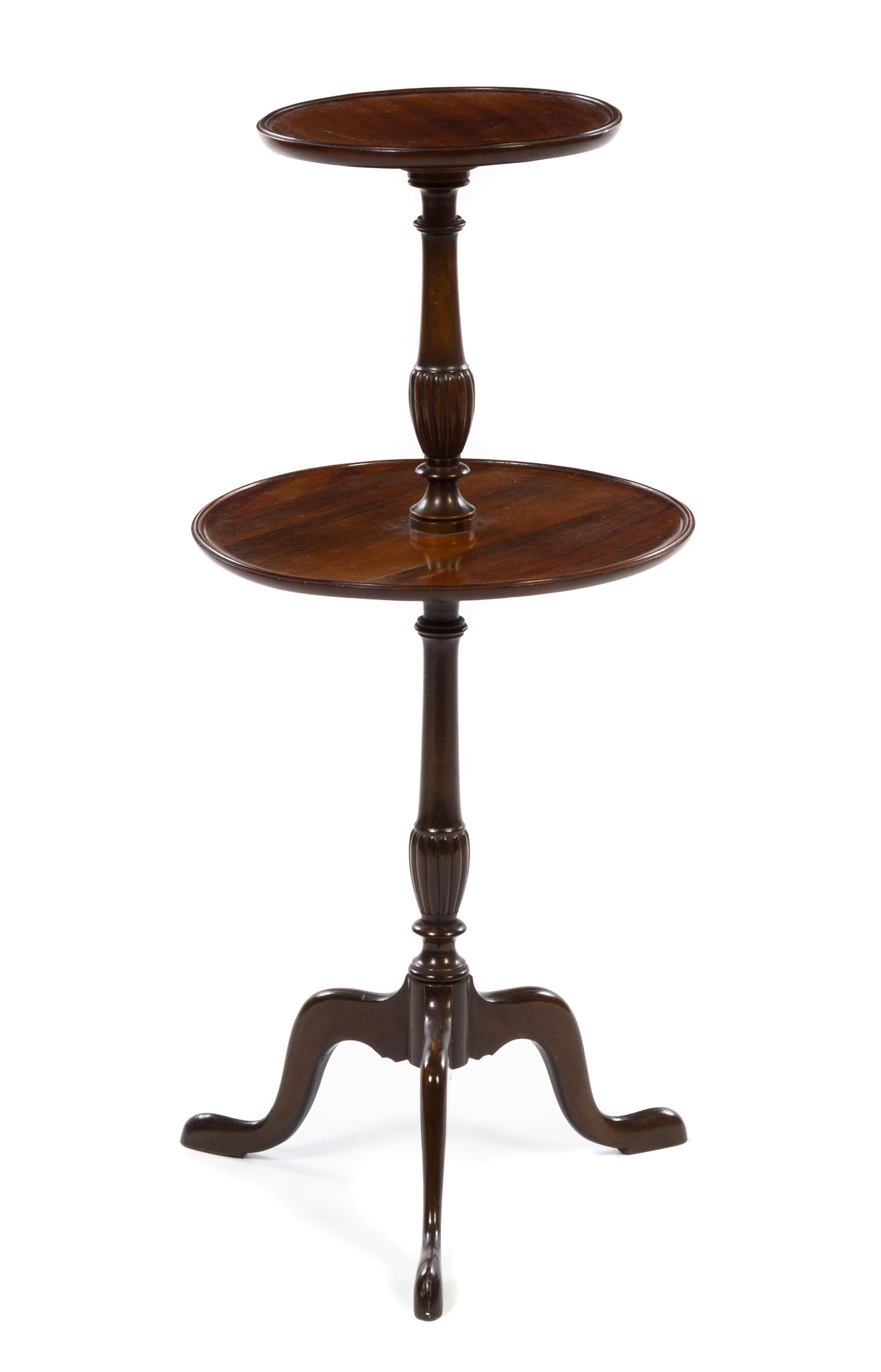 A Georgian Style Dumbwaiter Height 33 1/4 inches.