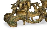 A Pair of Louis XV Style Gilt Bronze Chenets