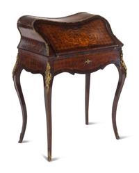 A Louis XV Style Marquetry Bureau En Pente
