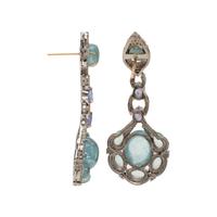 GEMSTONE AND DIAMOND EARRINGS