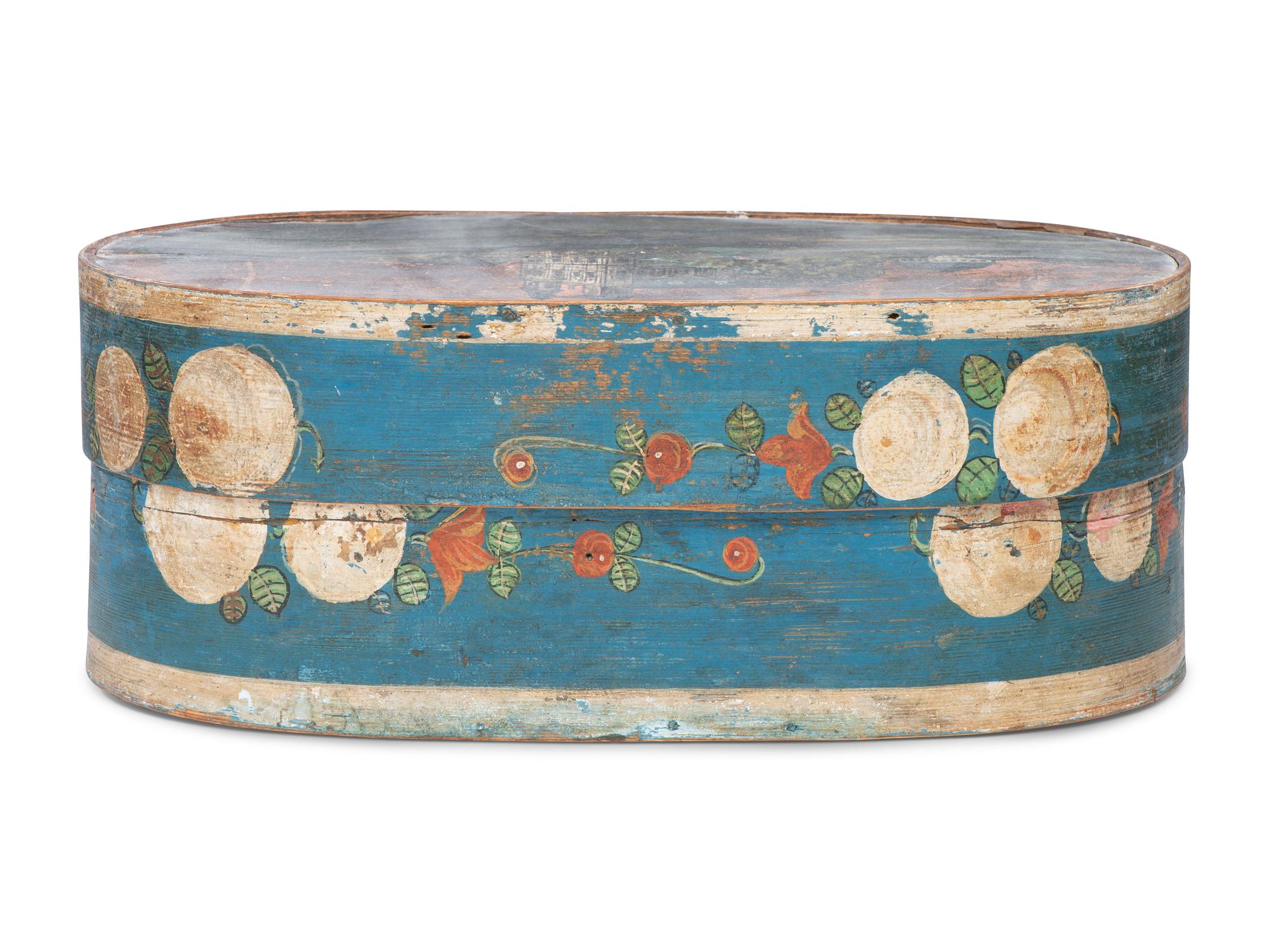 A North European Polychrome Decorated Storage Box