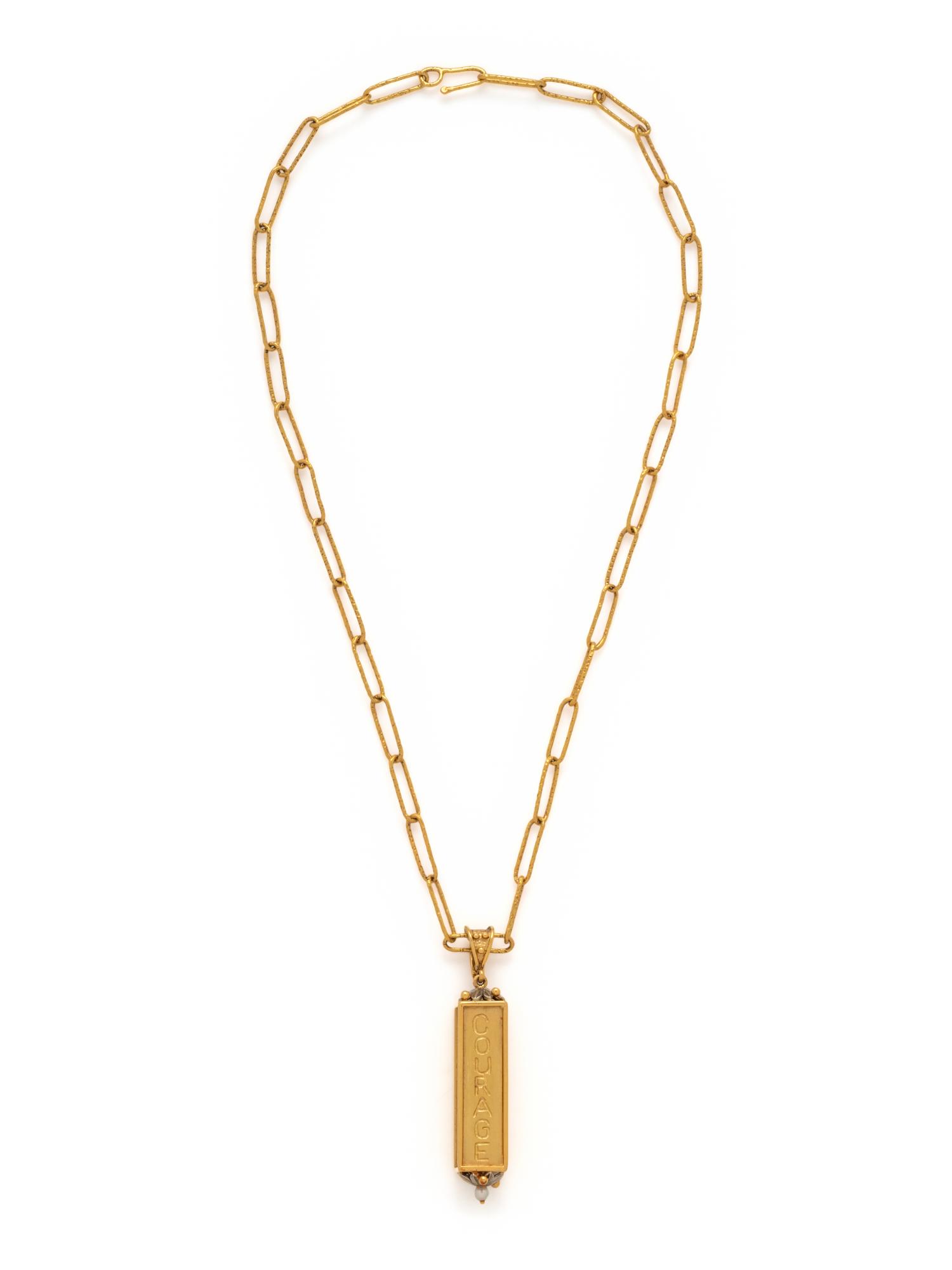 YELLOW GOLD AND CULTURED PEARL PENDANT/NECKLACE