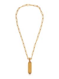 YELLOW GOLD AND CULTURED PEARL PENDANT/NECKLACE