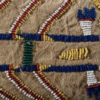 Cheyenne Beaded Hide Tobacco Bag, Pictorial