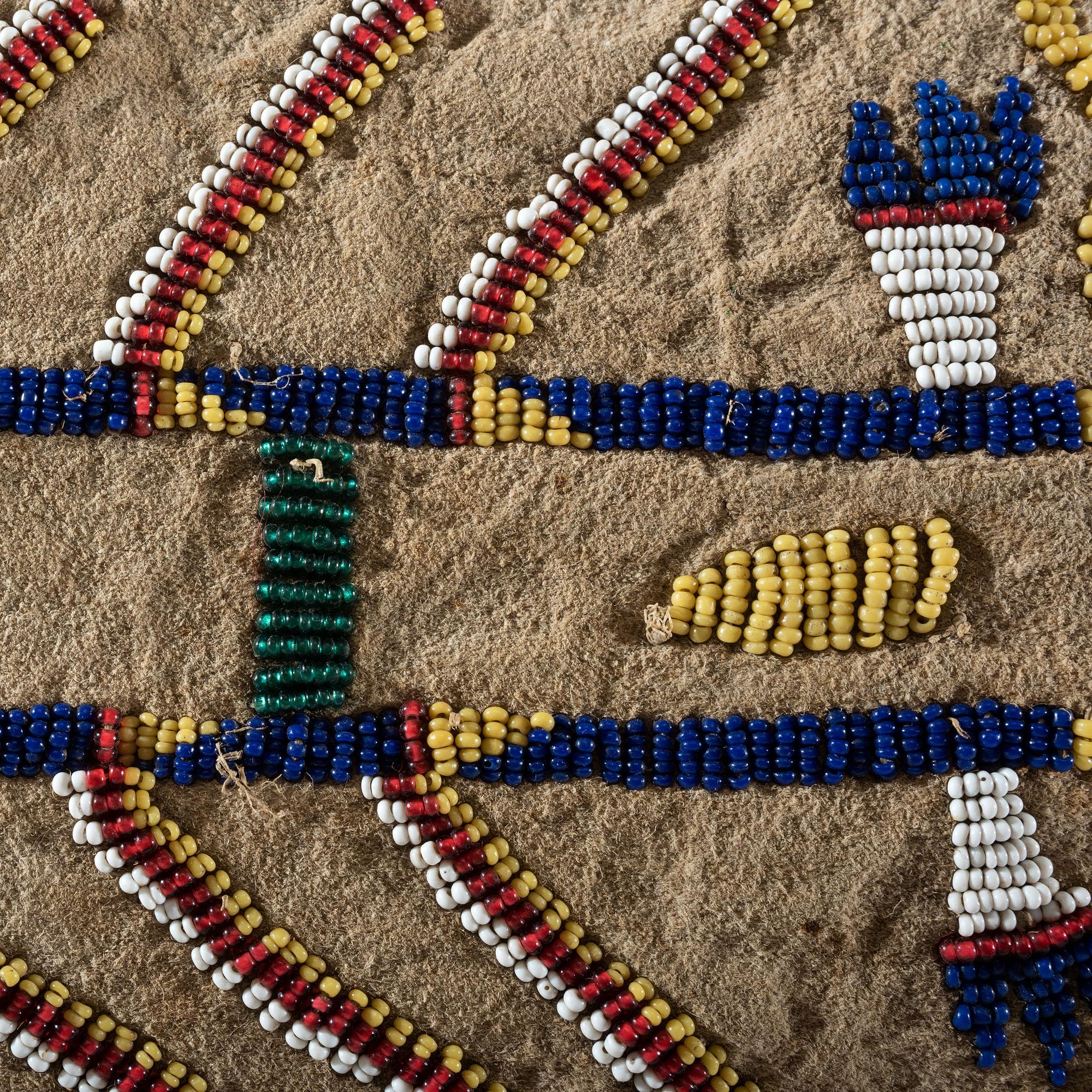 Cheyenne Beaded Hide Tobacco Bag, Pictorial