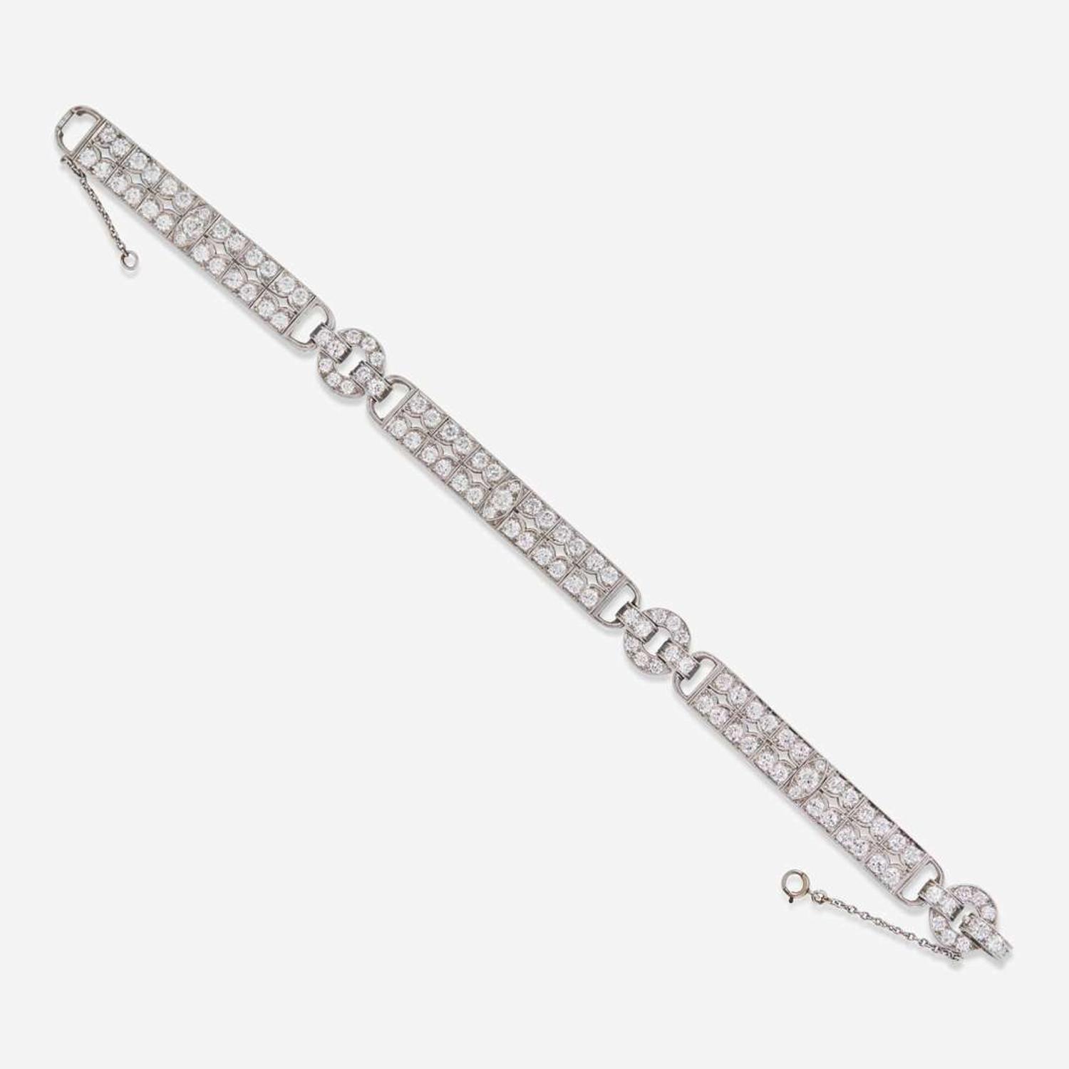 An Art Deco Platinum and Diamond Bracelet Art Deco, c.1920