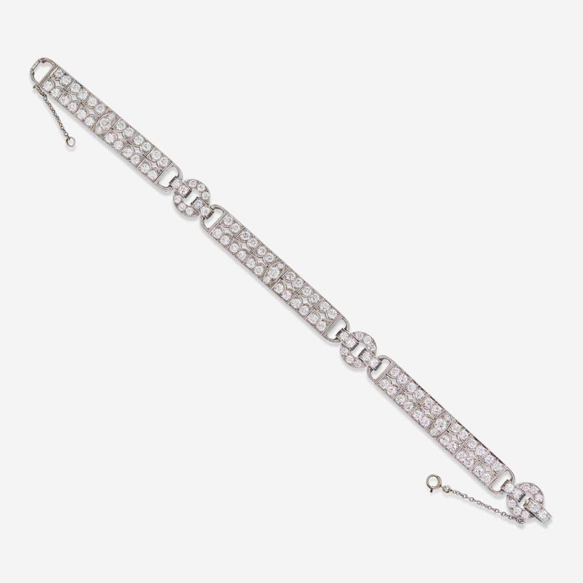 An Art Deco Platinum and Diamond Bracelet Art Deco, c.1920