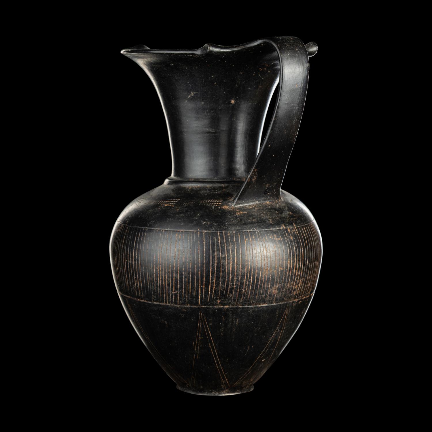 An Etruscan Bucchero Pitcher