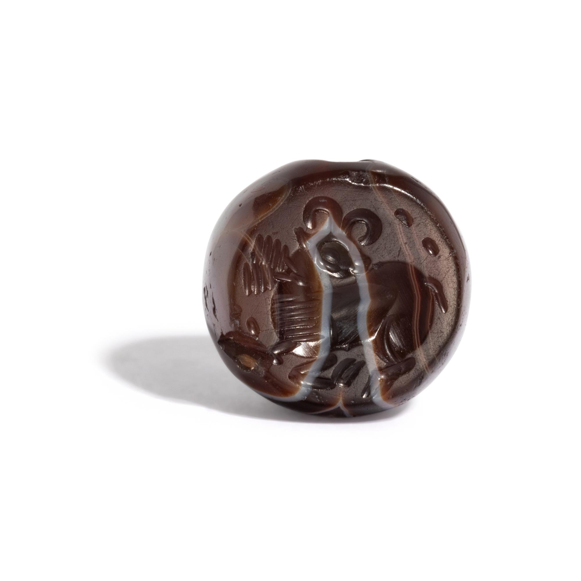 A Sasanian Agate Stamp Seal