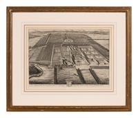 A Set of Ten Topographical Engravings in Giltwood Frames