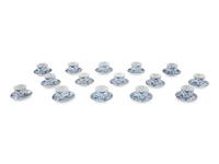 A Group of Royal Copenhagen Blue Fluted Teacups and Saucers