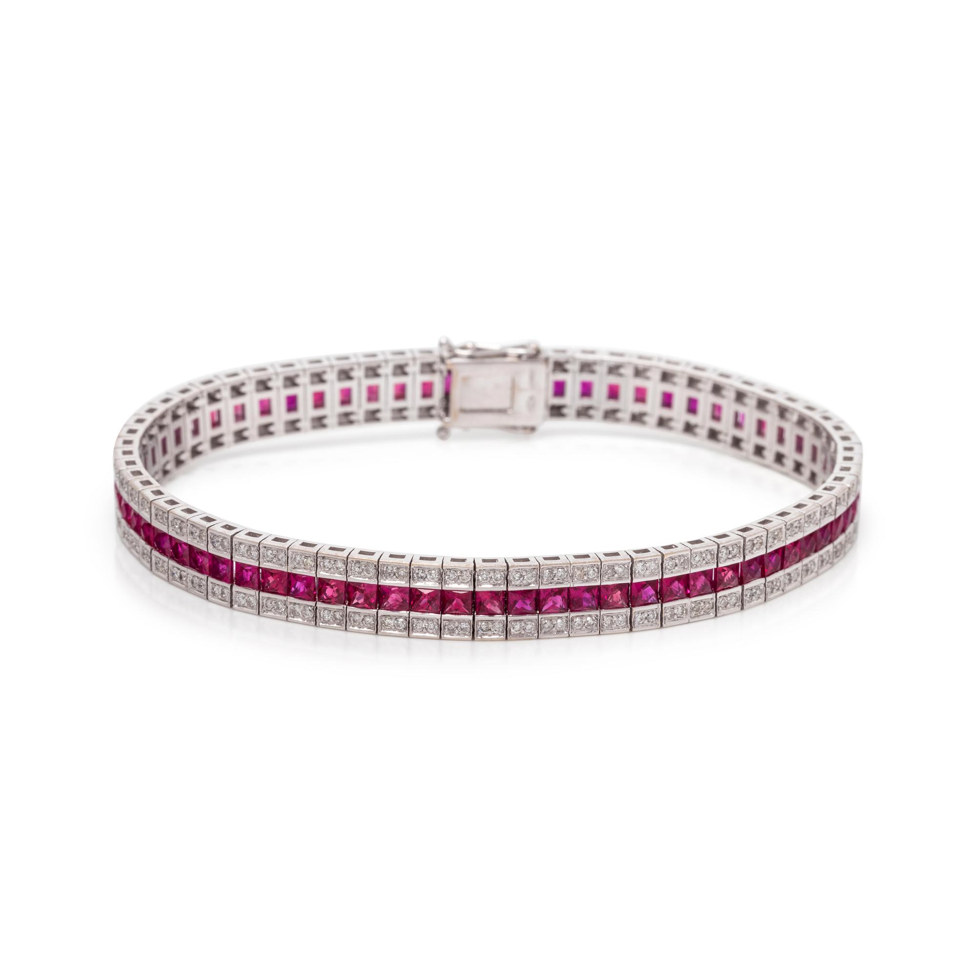RUBY AND DIAMOND BRACELET