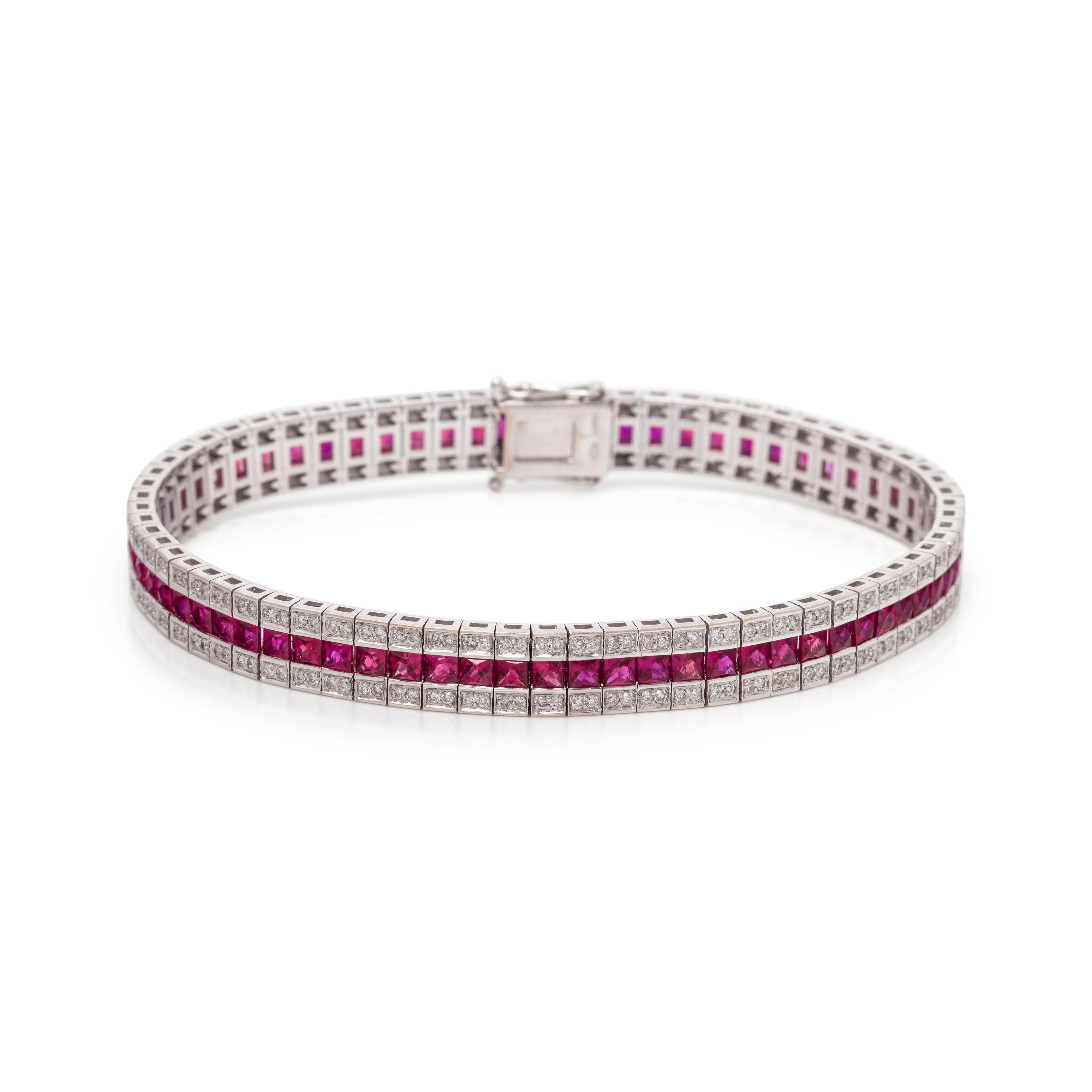 RUBY AND DIAMOND BRACELET