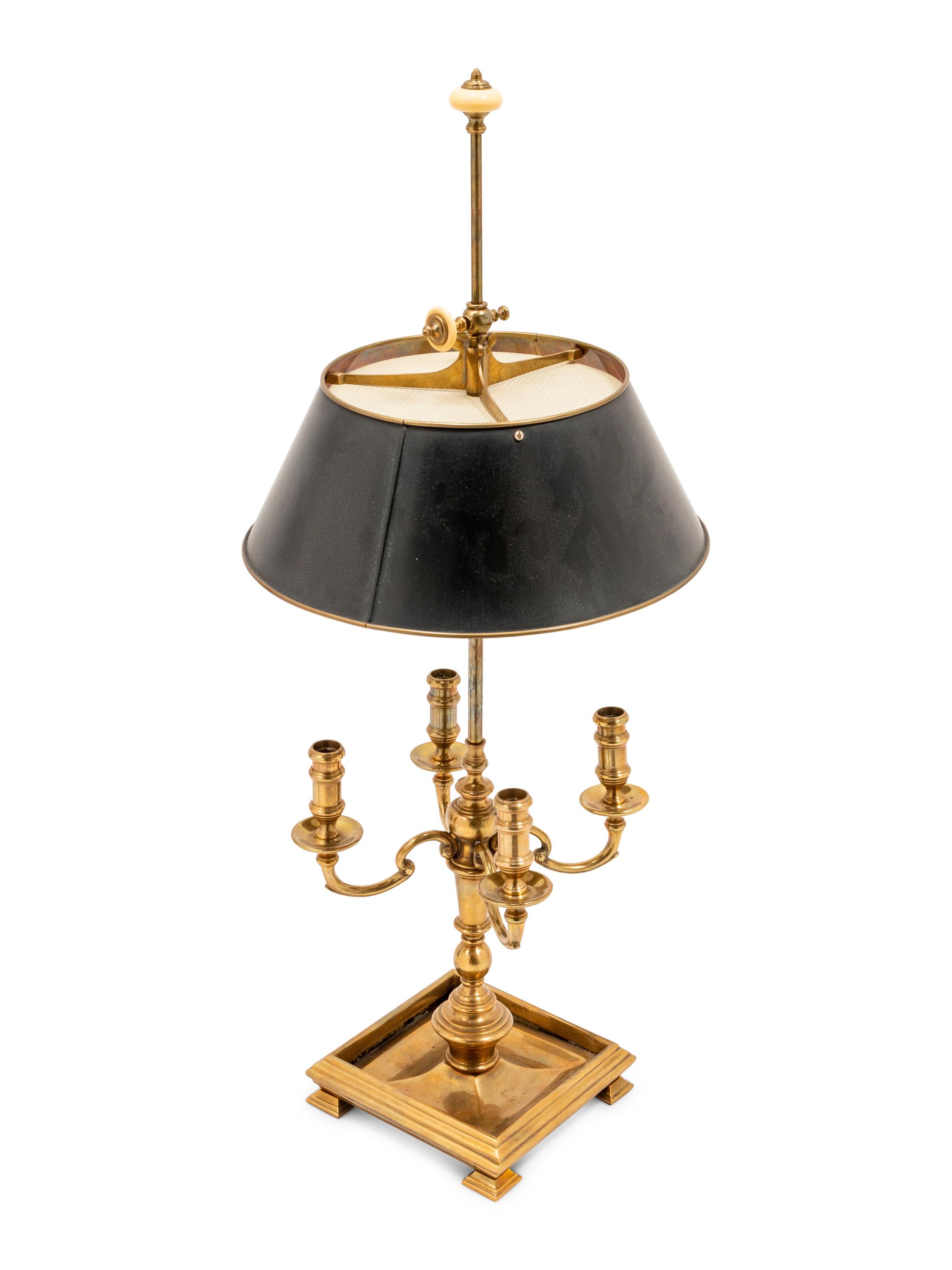 A Gilt Metal Four-Light Bouillote Lamp