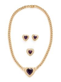 YELLOW GOLD, AMETHYST AND DIAMOND SUITE