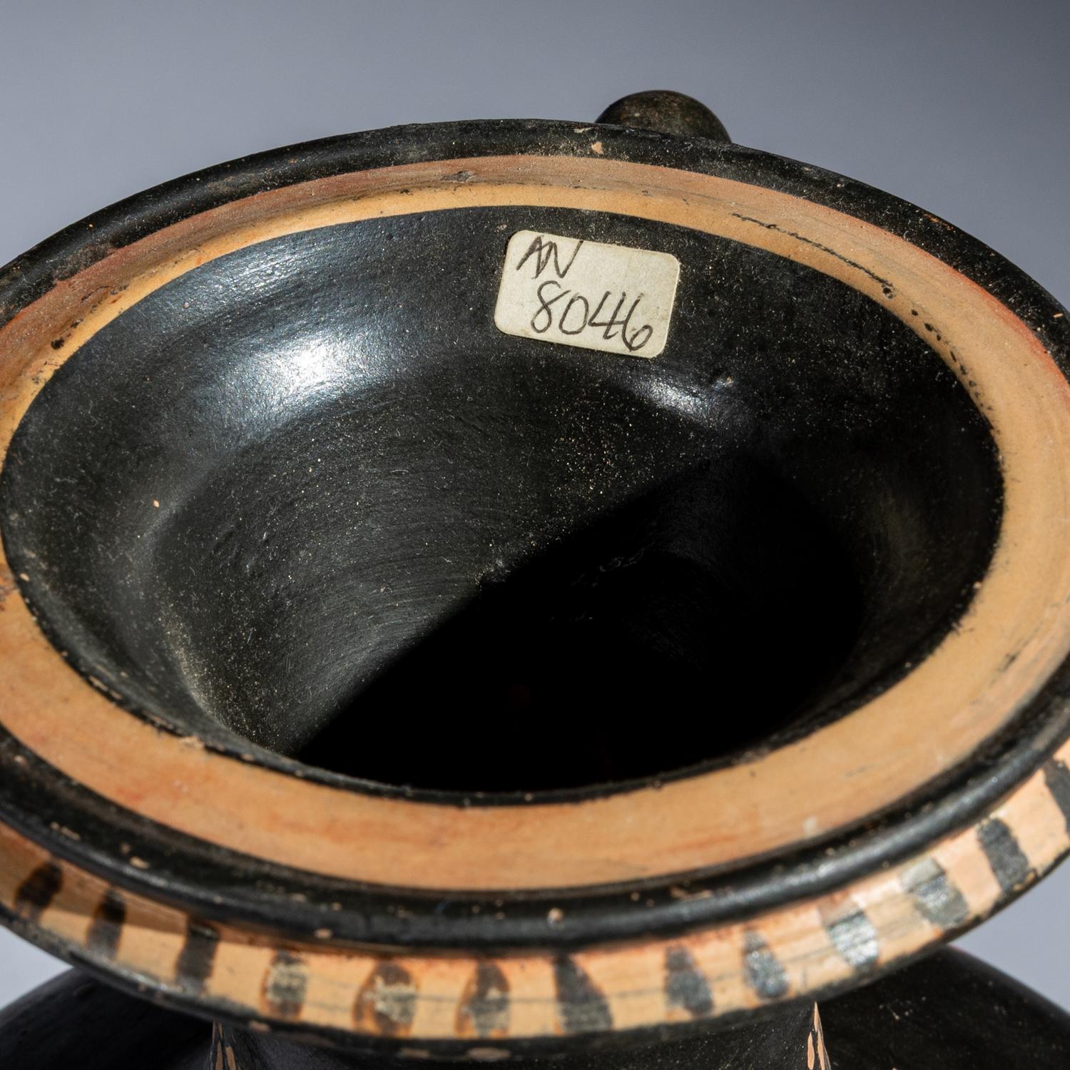 An Apulian Black-Glazed Hydria
