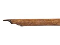 A Wooden Parcel Gilt Quill Weather Vane Fragment