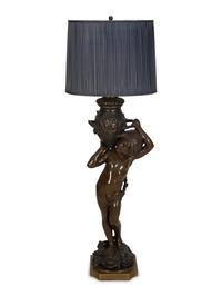 Boy with Amphora now mounted as a lamp