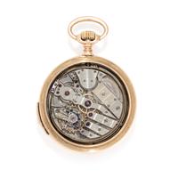 TIFFANY & CO., 14K YELLOW GOLD MINUTE REPEATER OPEN FACE POCKET WATCH