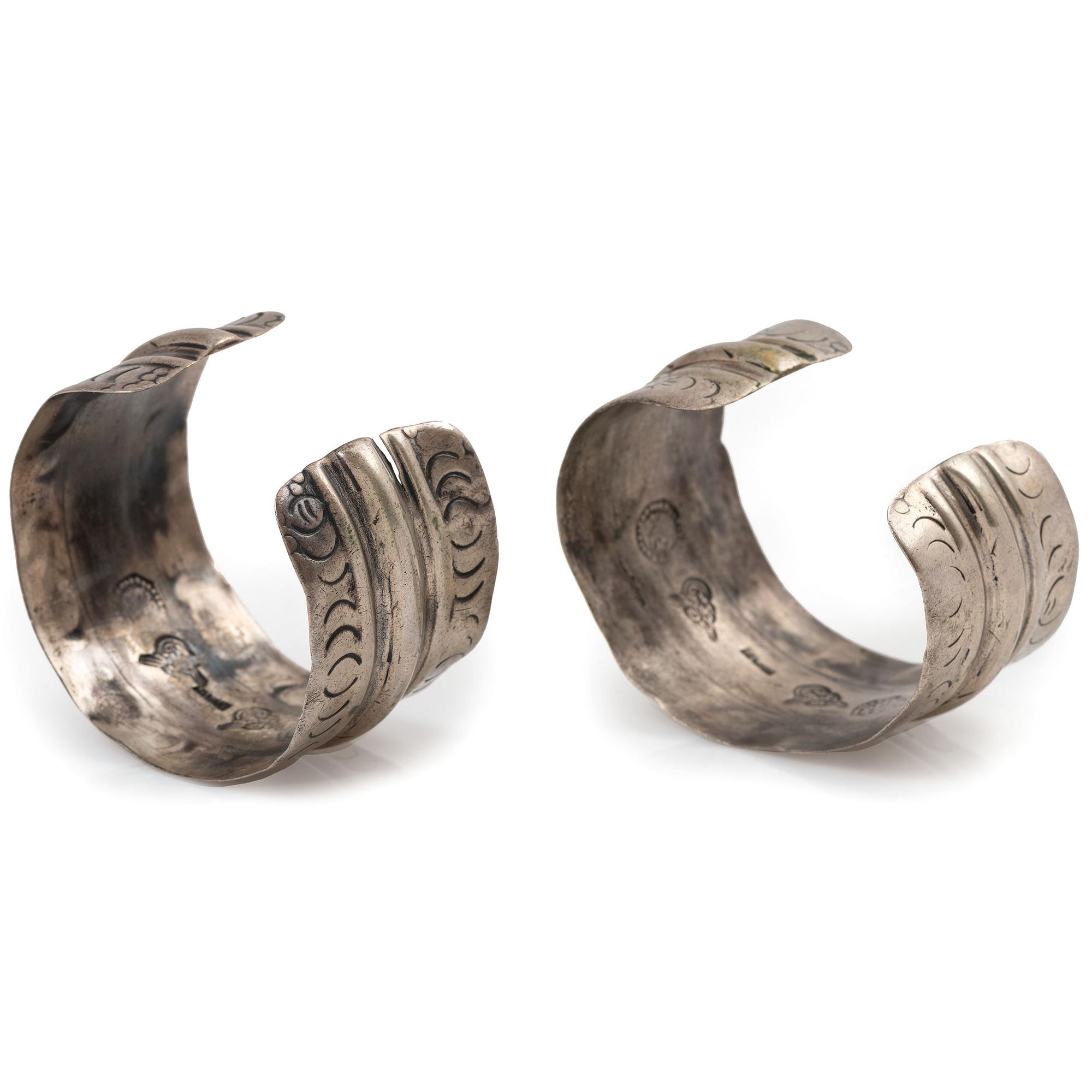 Pair of Southwestern-Style Silver Cuffs