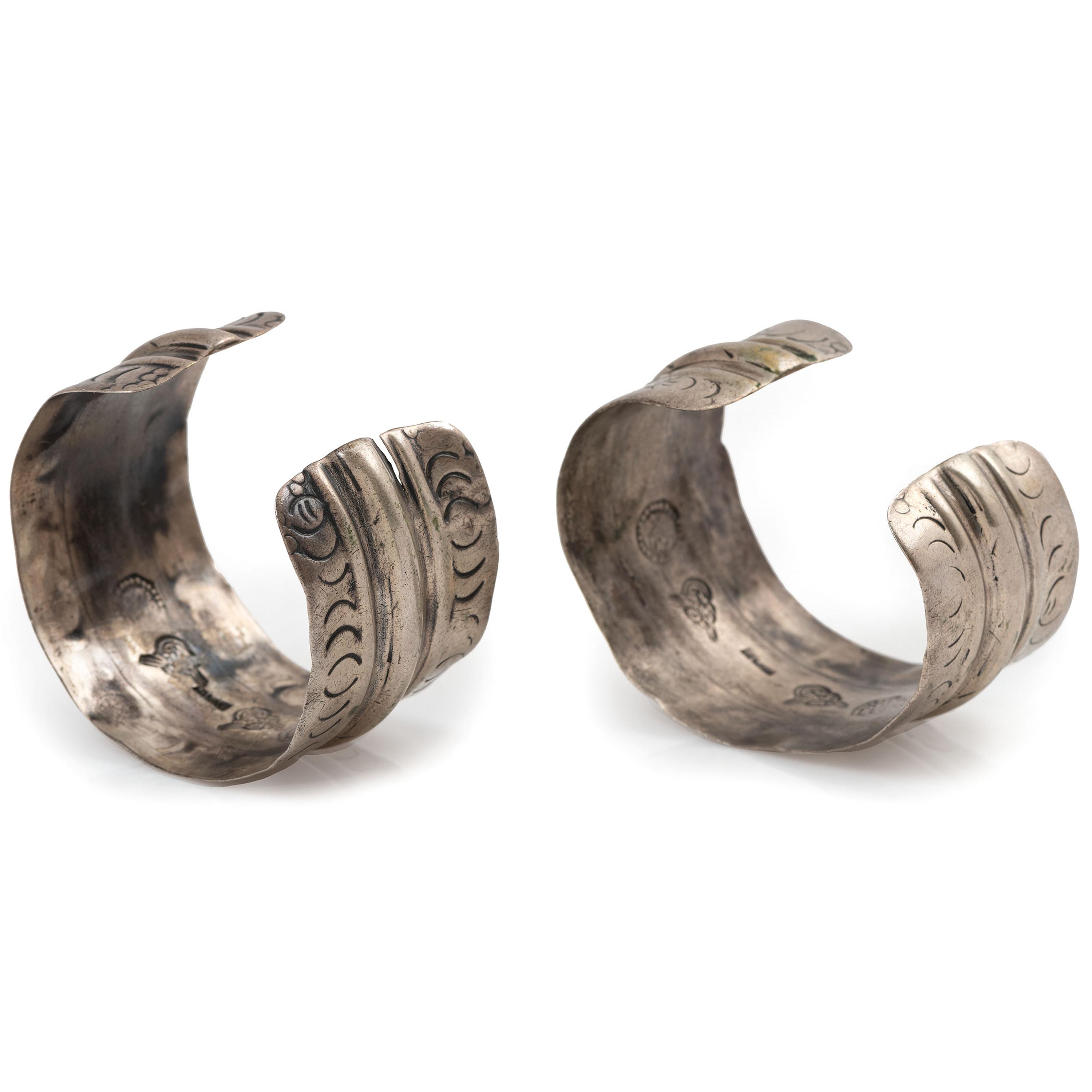 Pair of Southwestern-Style Silver Cuffs