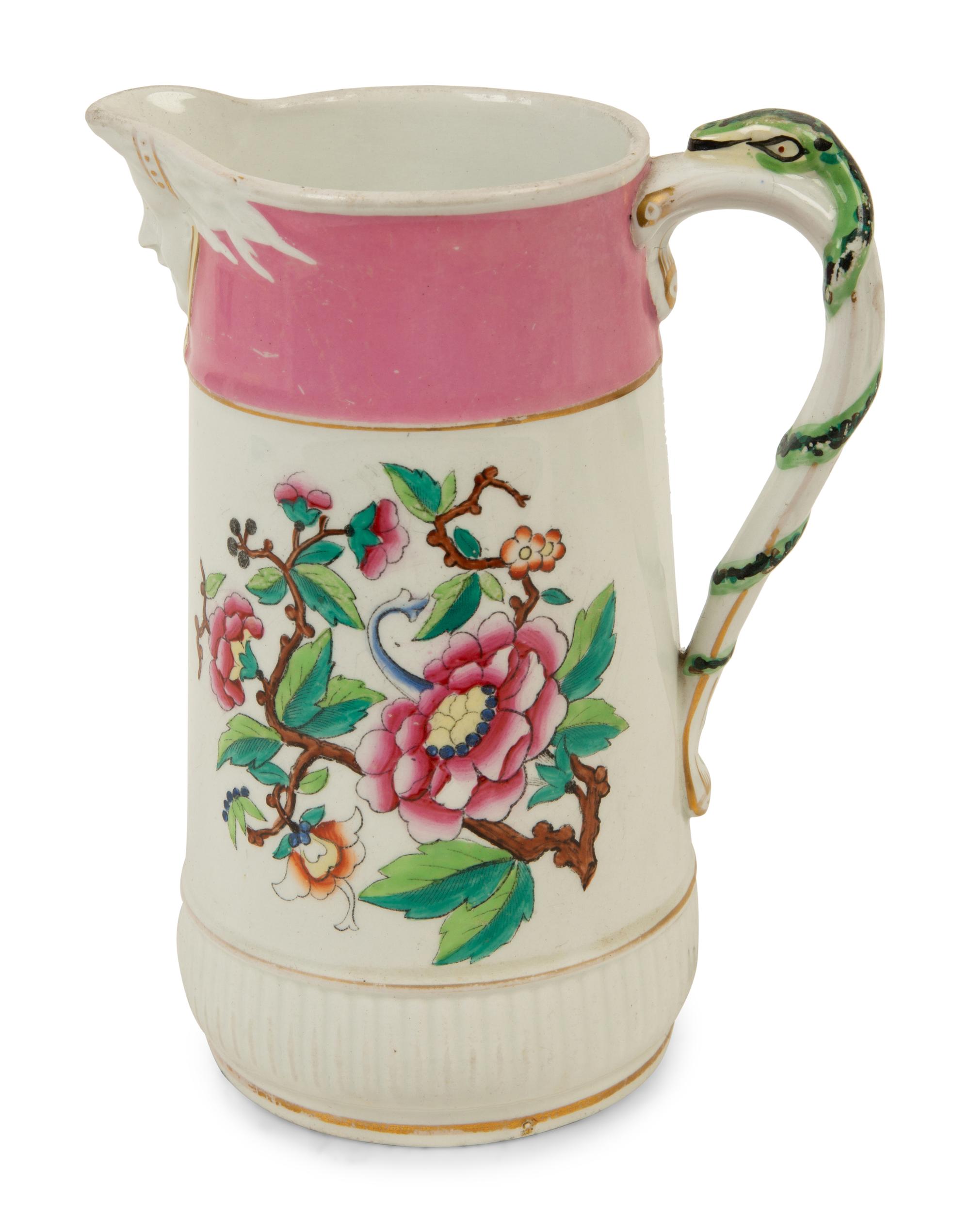 A Collection of Eight Painted, Transferware and Molded Earthenware Articles — 19TH/20TH CENTURY