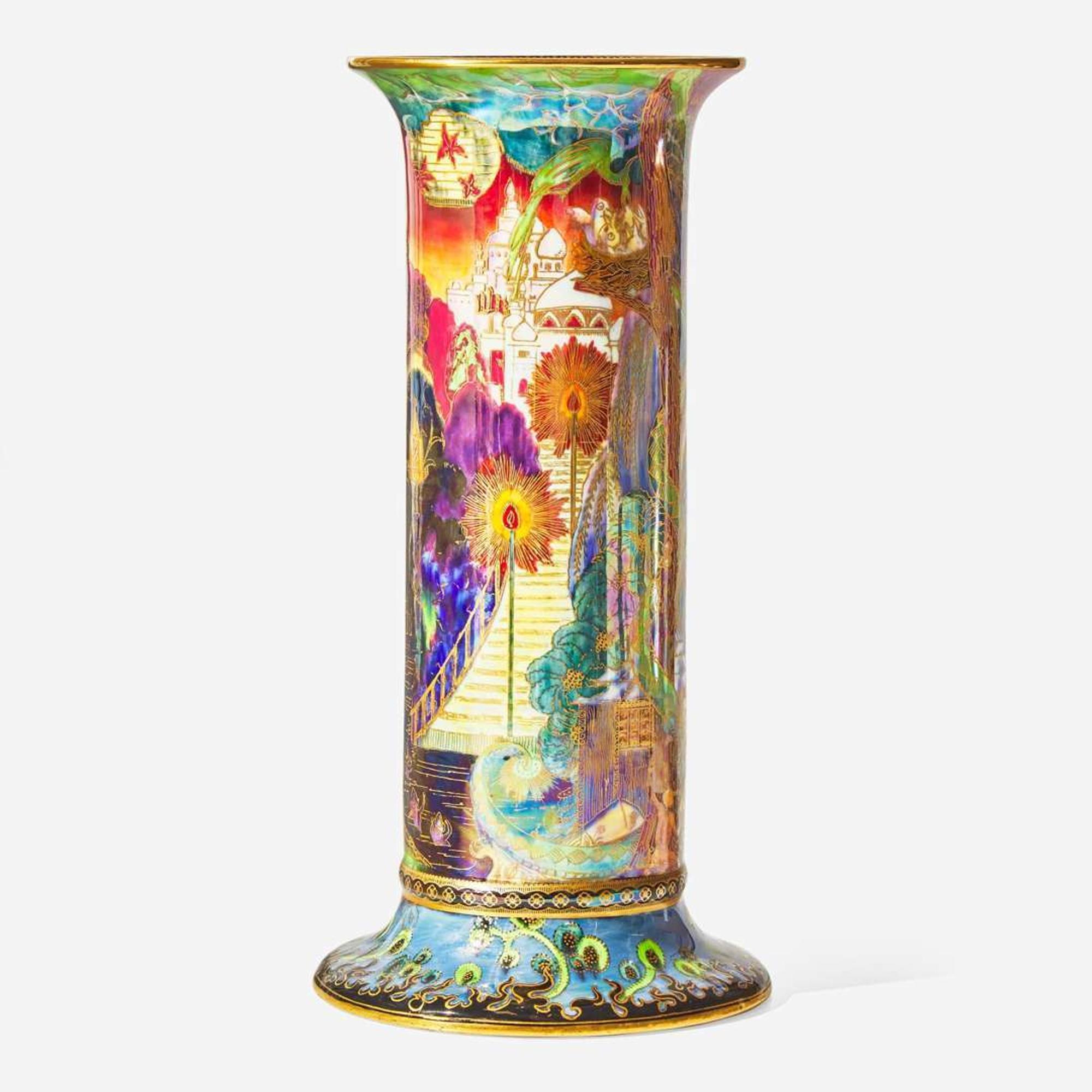 A Wedgwood Fairyland Lustre "Torches" Vase UK, circa 1925