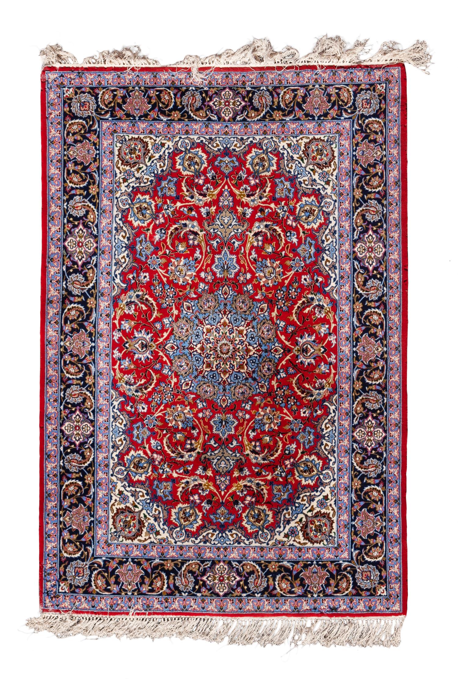 An Isfahan Wool Rug 3 feet 7 inches x 5 feet 5 inches. — 20TH CENTURY