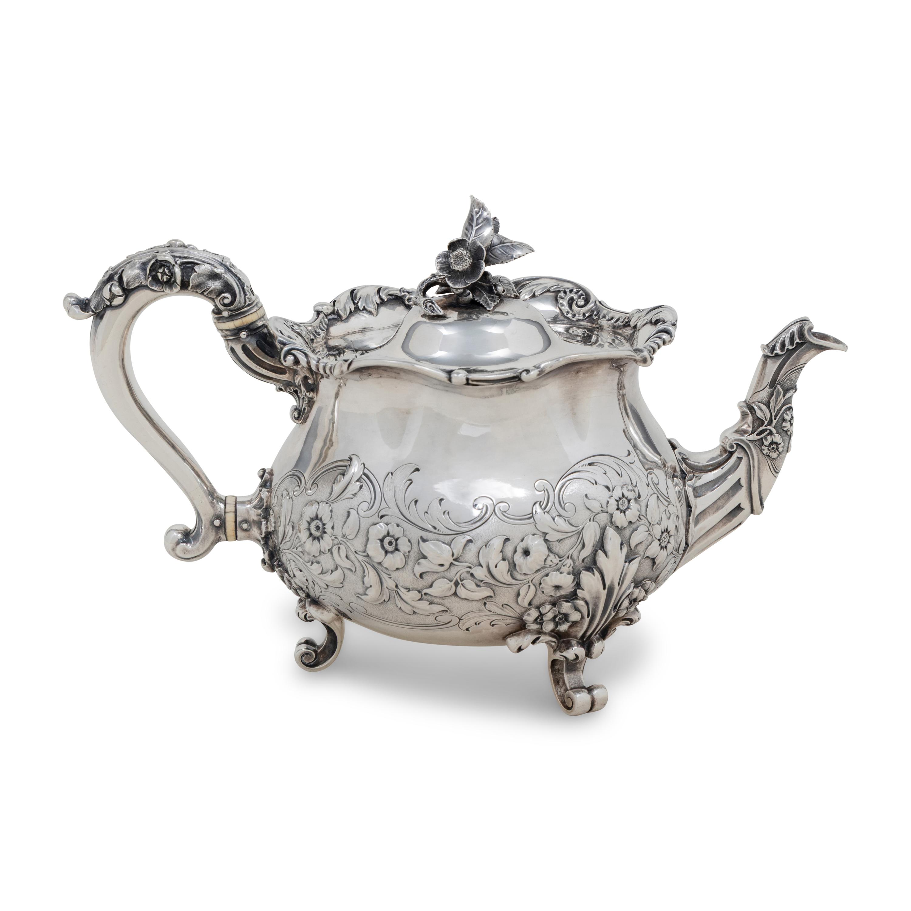 A Paul Storr and Mortimer Silver Teapot