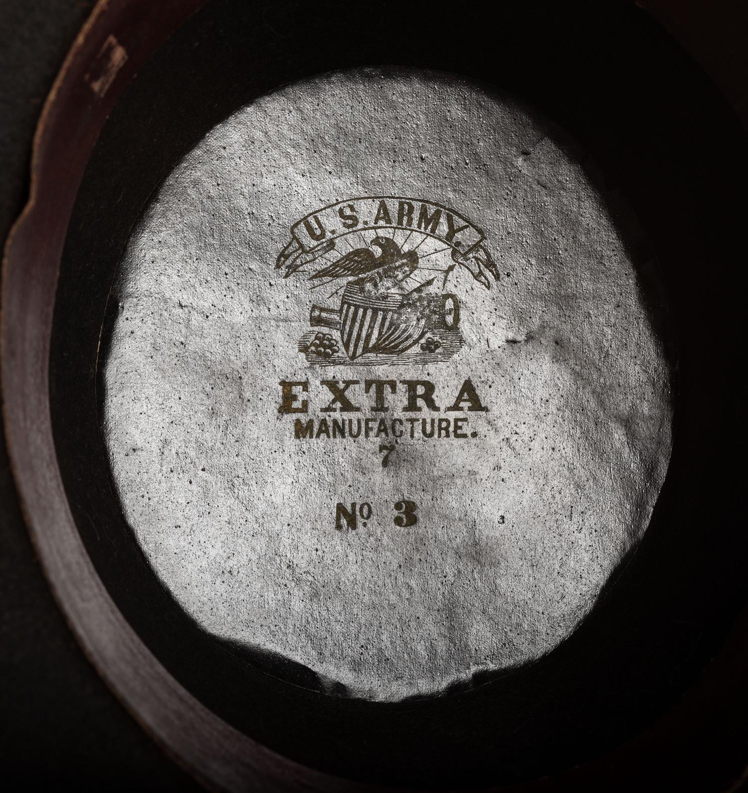 [CIVIL WAR]. Unissued enlisted Hardee hat with original interior label, unpunched