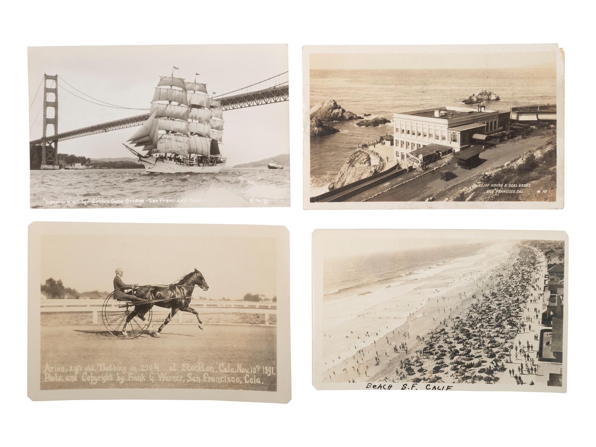 [CALIFORNIA]. Approx. 75 RPPCs and photographs of San Francisco and the Bay Area. Early 20th century