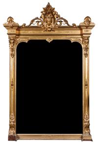 A Victorian Giltwood Pier Mirror 76 x 52 inches.