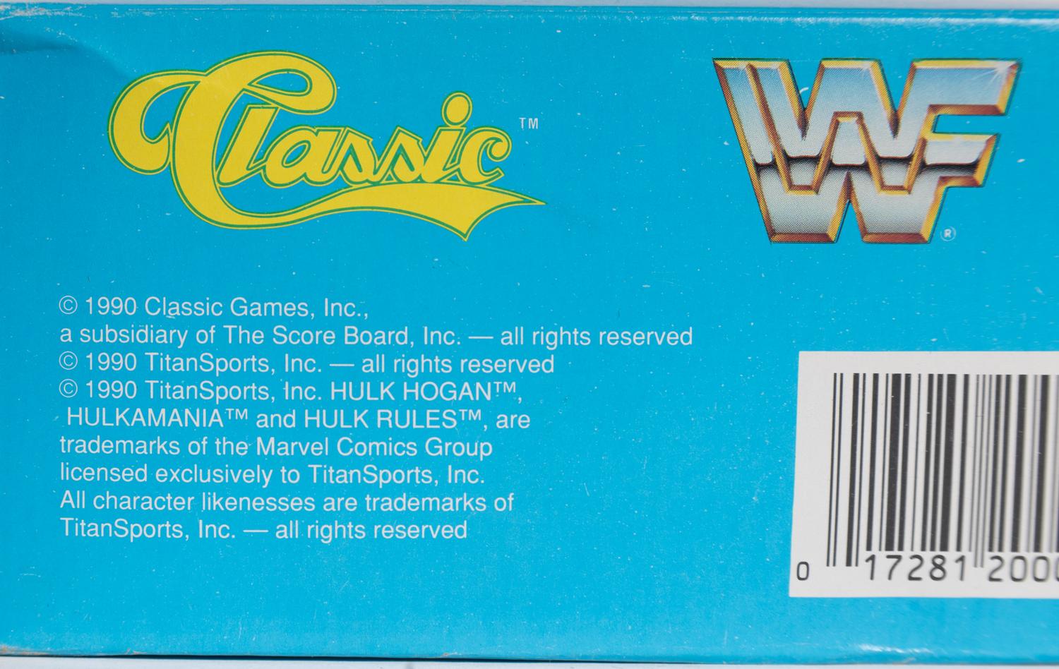 A Box of 1990 Classic WWF Wrestling Cards (36 packs)