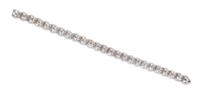 A Platinum and Diamond Bracelet, 12.40 dwts.