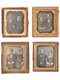 [EARLY PHOTOGRAPHY]. 18 sixth plate daguerreotypes of couples.