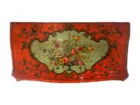 A Venetian Parcel Gilt and Polychrome Decorated Commode