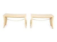A Pair of Tassle Benches by Thomas Pheasant for Baker Furniture