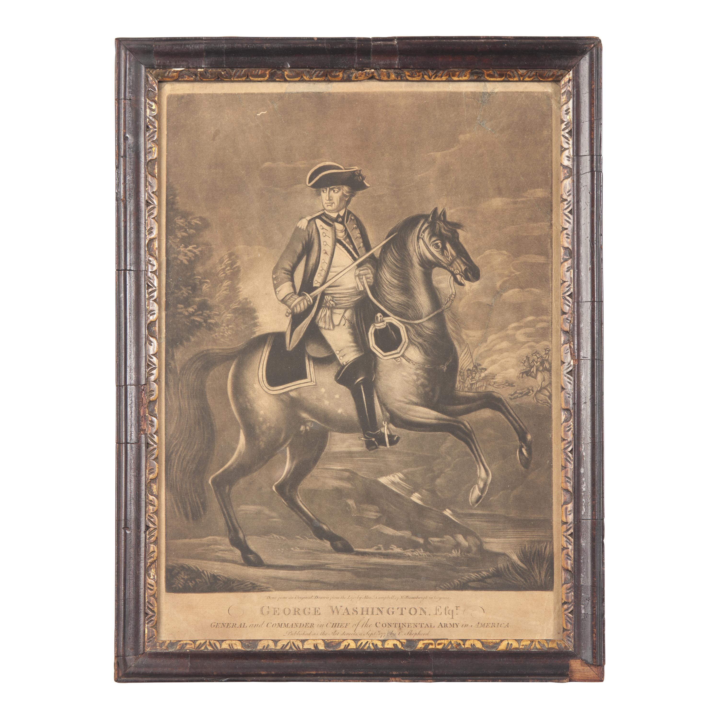 [Washington, George] One of the Earliest Engraved Portraits of George Washington, and the First to be Published in London and in Europe, 1775
