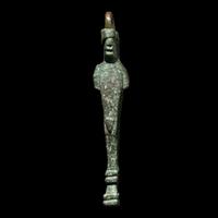 A Roman Bronze Key in the form of a Herm