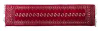A Bokhara Wool Runner 11 feet 7 inches x 2 feet 11 inches.