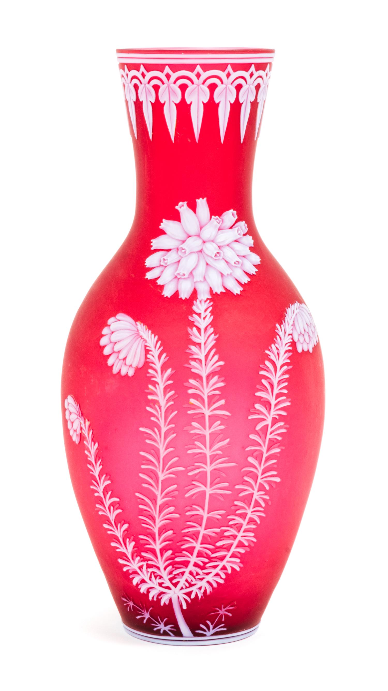 English, LATE 19TH CENTURY, a cameo glass vase, of baluster form