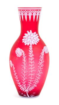 English, LATE 19TH CENTURY, a cameo glass vase, of baluster form