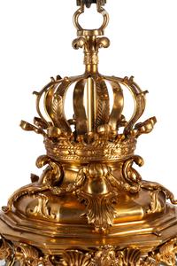 A Pair of Continental Gilt Bronze Hall Lanterns