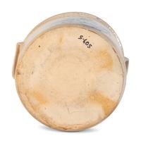 A Cobalt Decorated Stoneware 3-Gallon Quail and Flower Crock