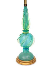 A Pair of Seguso for Marbro Murano Glass Lamps