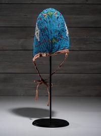 Sioux Child's Beaded Hide Bonnet