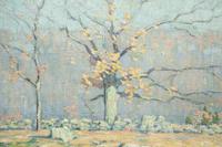Landscape with Tree and Stone Wall