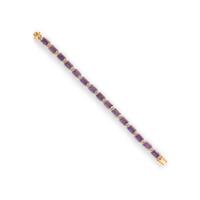 AMETHYST AND YELLOW GOLD BRACELET