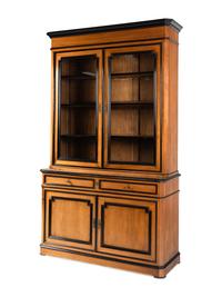 A Restauration Walnut and Part-Ebonized Bibliothèque